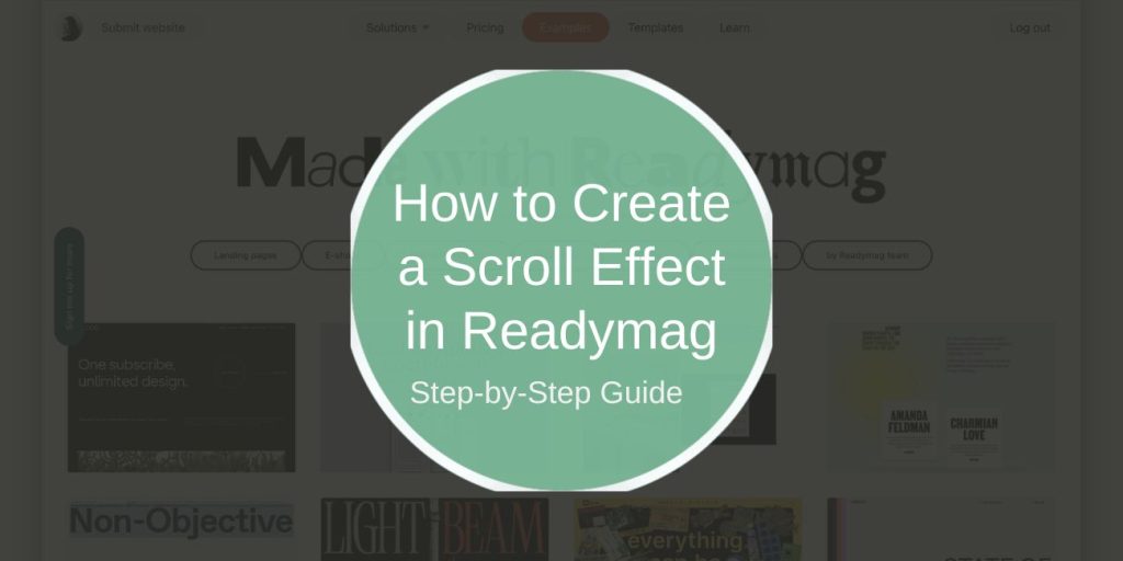 How to Create a Scroll Effect in Readymag