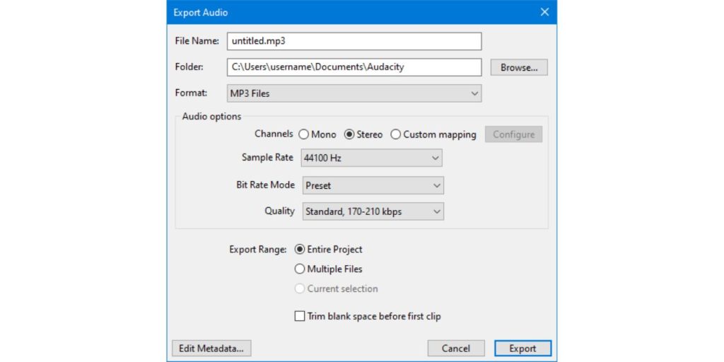 What Does Exporting Mean in Audacity?