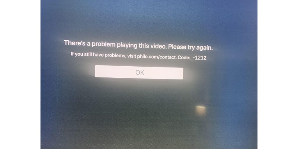 What Is Philo TV Error Code 1212?