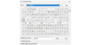 Using the Character Map