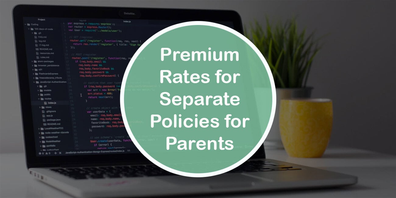 How do Pre-Existing Conditions Affect the Premium Rates for Separate Policies for Parents