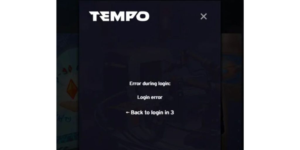 Why Does the Tempo Launcher Show a Login Error?